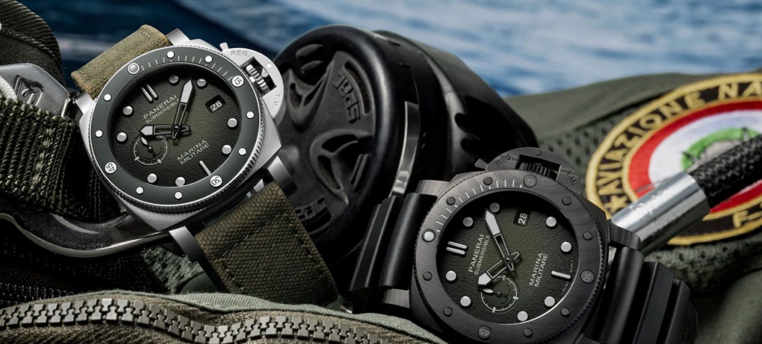 Deux Panerai Submersible Marina Militare