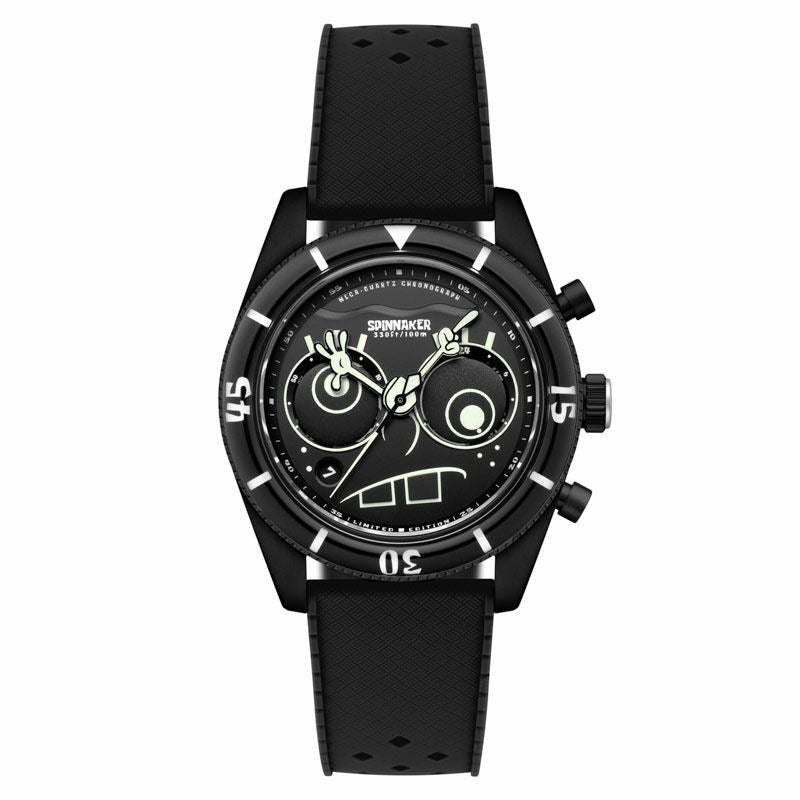 Montre Spinnaker x Bob L'Éponge Fleuss Chronographe Eyedial Eye Spy Noir
