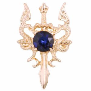 BROCHE HOMME DRAGON ÉPÉE