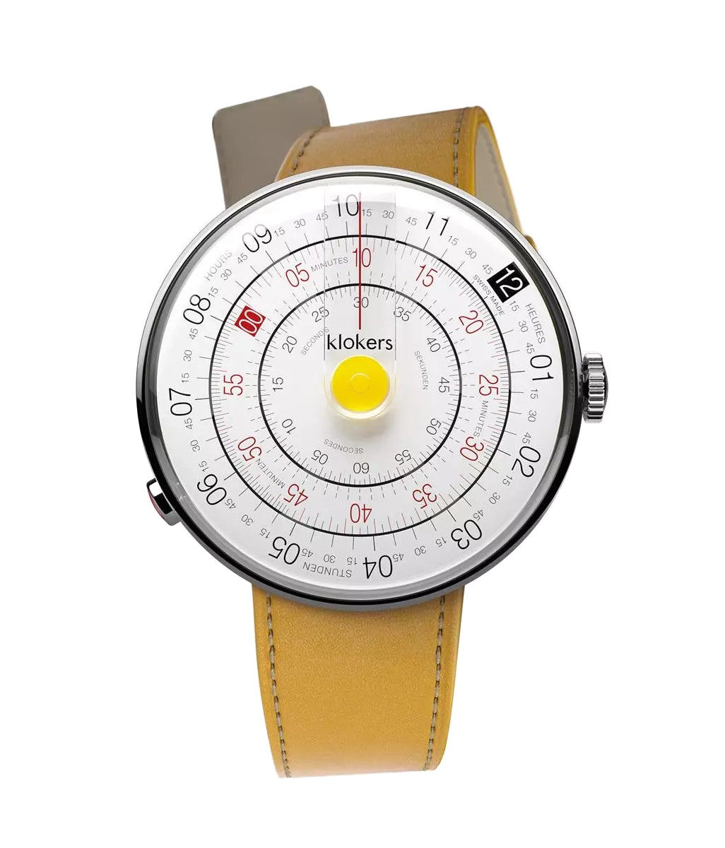 Montre Klokers KLOK 01 Ø44 Jaune Sun Heritage + bracelet offert nato noir