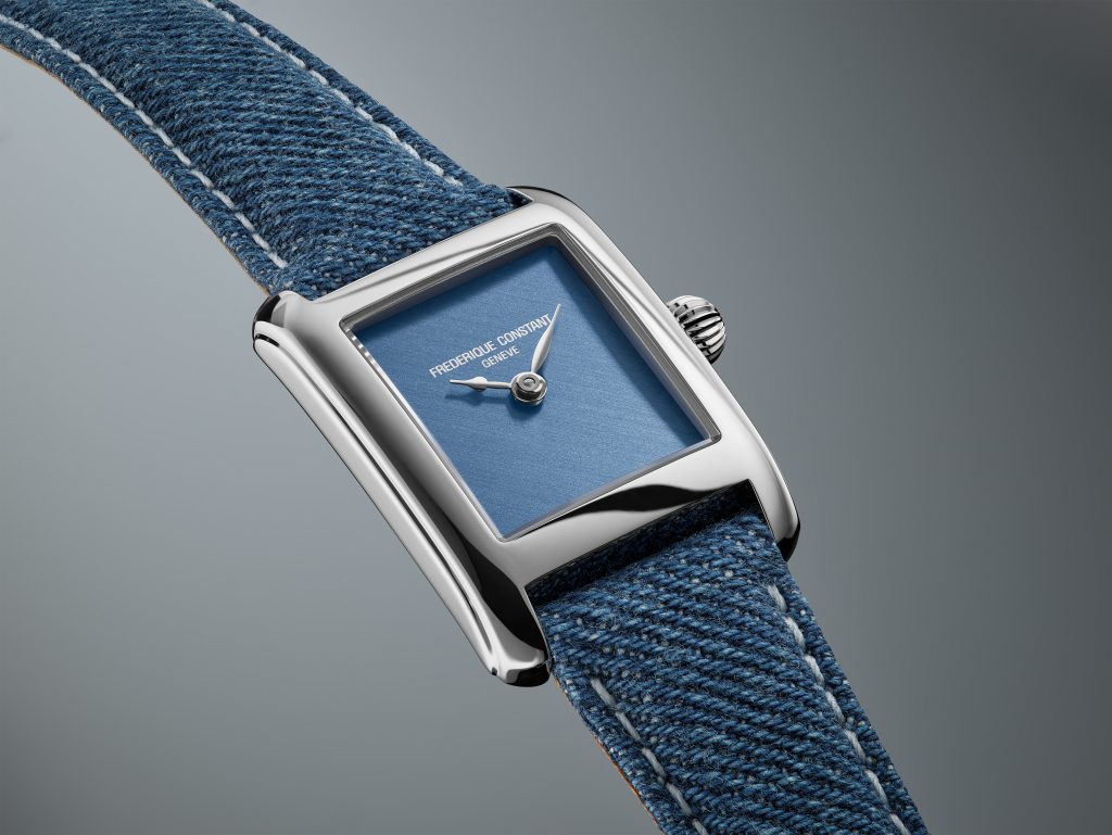 Frédérique Constant Classics Carrée Denim : quand le jean habille une montre suisse