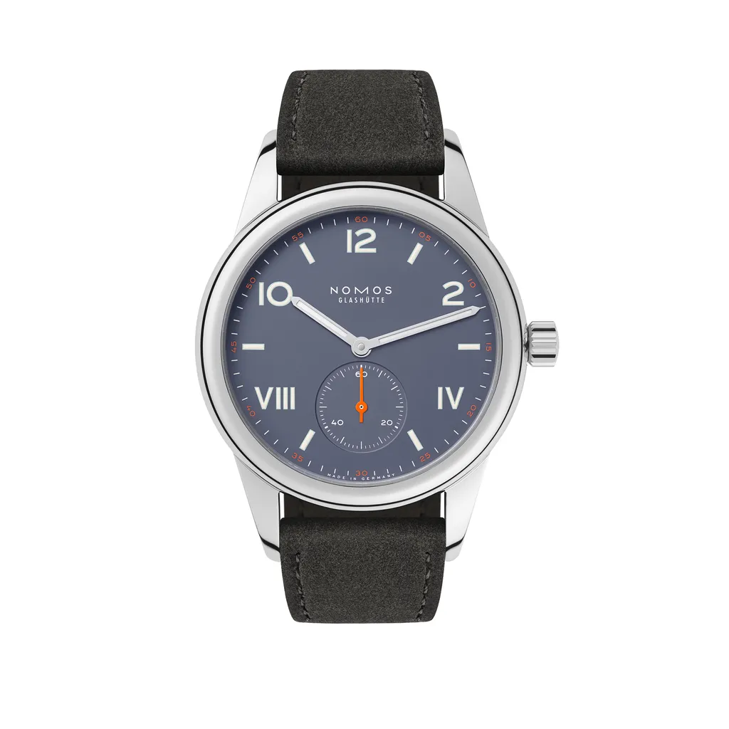 NOMOS Club Campus bleu violet vue de face